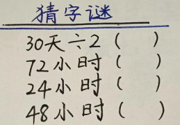 72小时打一字答案,一字揭秘
